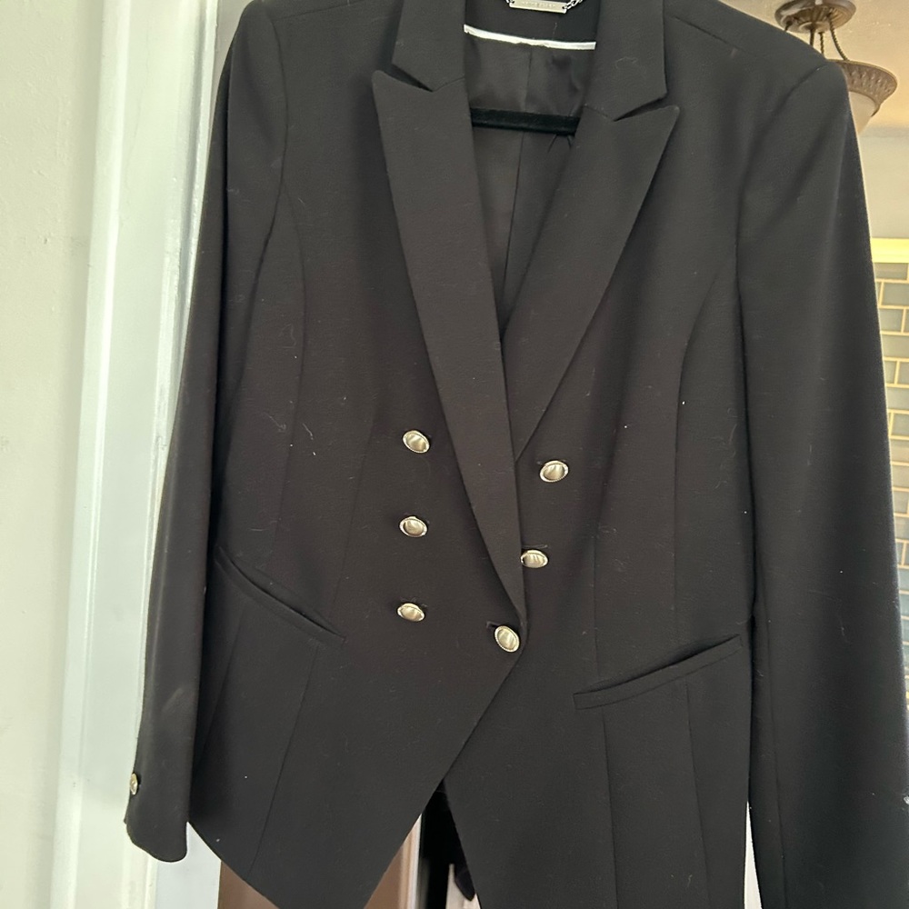 WHBM black Trophy jacket. Great with jeans or work jacket
